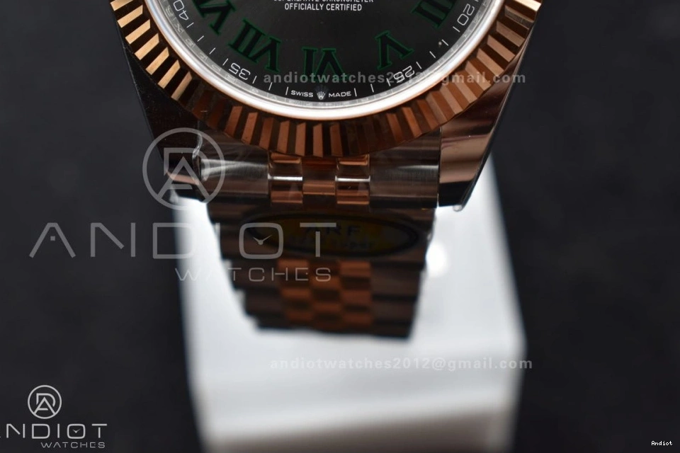 Gray ARF Weight) DateJust RG (Gain Best Steel Jubilee Dial SH3235 SS Green 1:1 126333 904L Bracelet SS Roman 41 RG Edition on 1107